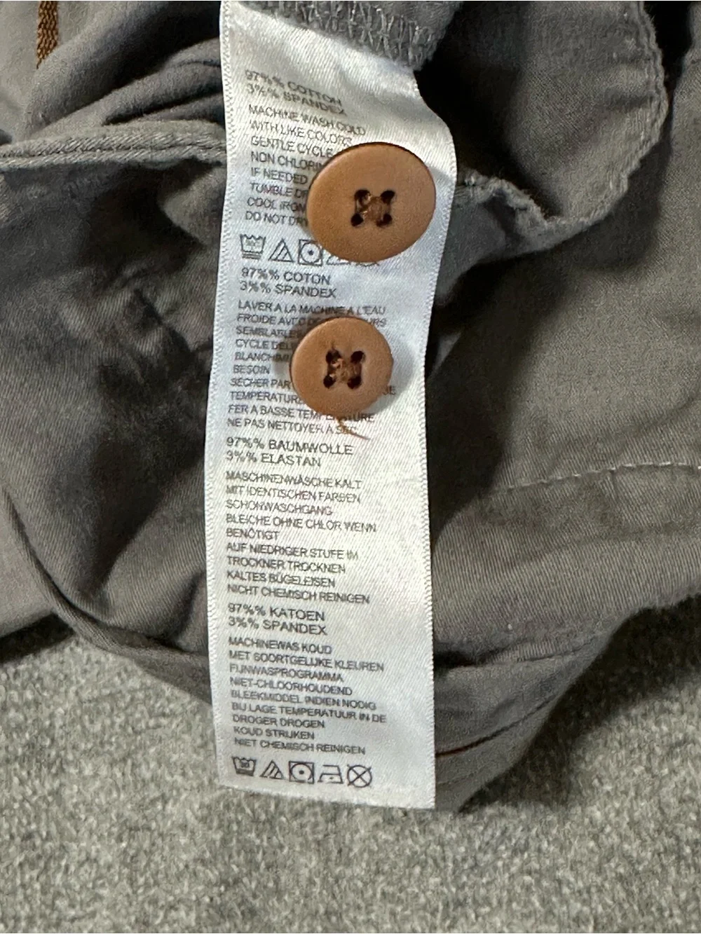 Tommy Bahama Men's Charcoal Gray Chinos